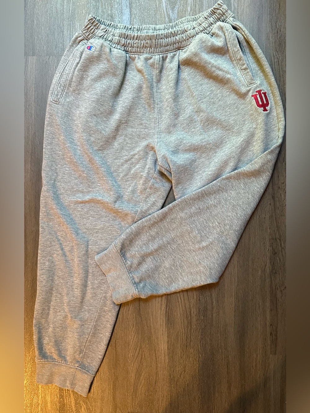 Champion IU Indiana University Logo Gray Joggers / Sweatpants XL - Picture 5 of 9